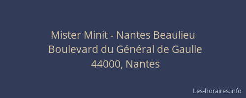 Mister Minit - Nantes Beaulieu