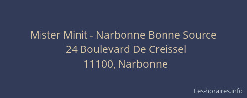 Mister Minit - Narbonne Bonne Source
