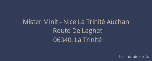Mister Minit - Nice La Trinité Auchan
