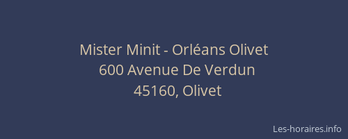 Mister Minit - Orléans Olivet