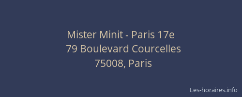 Mister Minit - Paris 17e
