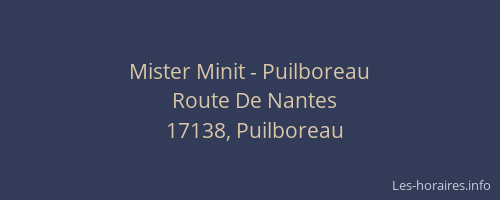 Mister Minit - Puilboreau