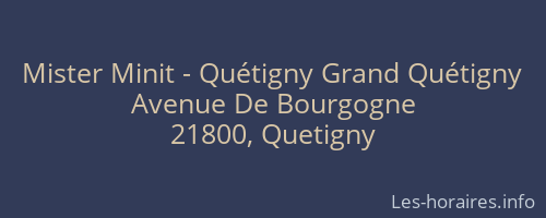 Mister Minit - Quétigny Grand Quétigny