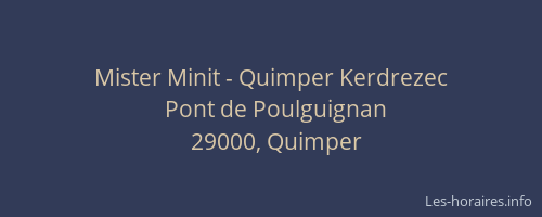 Mister Minit - Quimper Kerdrezec