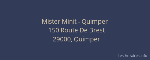 Mister Minit - Quimper
