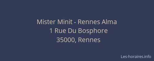 Mister Minit - Rennes Alma