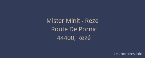 Mister Minit - Reze