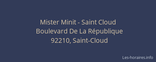 Mister Minit - Saint Cloud