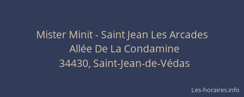 Mister Minit - Saint Jean Les Arcades