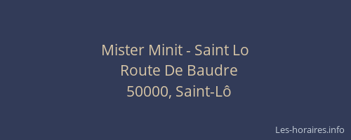 Mister Minit - Saint Lo