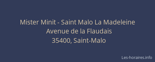 Mister Minit - Saint Malo La Madeleine