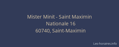 Mister Minit - Saint Maximin