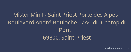 Mister Minit - Saint Priest Porte des Alpes