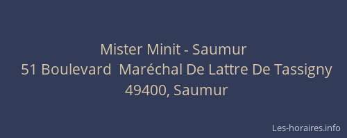 Mister Minit - Saumur