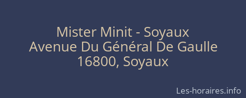 Mister Minit - Soyaux