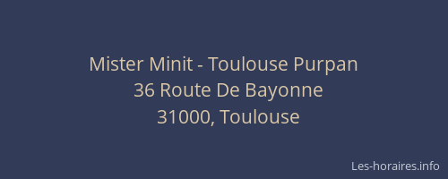 Mister Minit - Toulouse Purpan