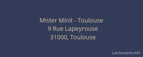 Mister Minit - Toulouse