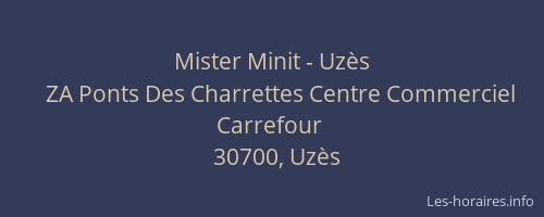 Mister Minit - Uz&egrave;s