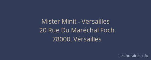 Mister Minit - Versailles