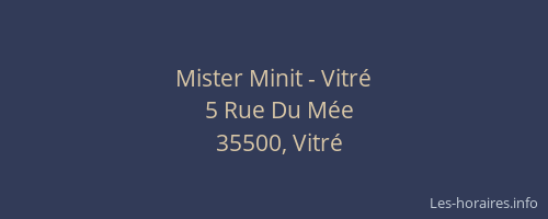Mister Minit - Vitré