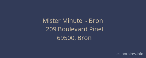 Mister Minute  - Bron