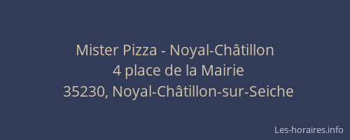 Mister Pizza - Noyal-Châtillon
