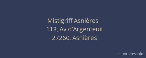 Mistigriff Asni&egrave;res