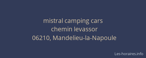 mistral camping cars