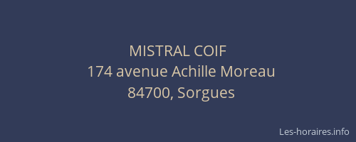 MISTRAL COIF