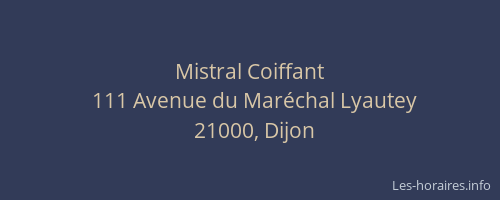Mistral Coiffant