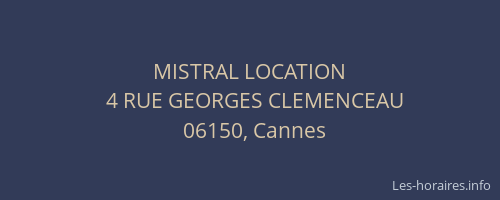 MISTRAL LOCATION