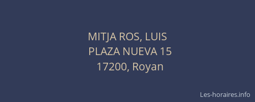 MITJA ROS, LUIS