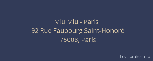 Miu Miu - Paris