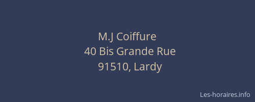 M.J Coiffure