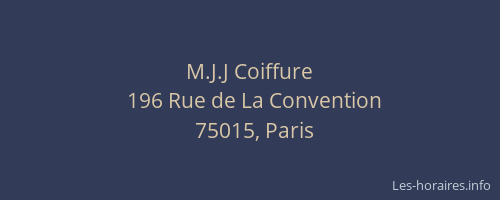 M.J.J Coiffure