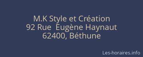 M.K Style et Création