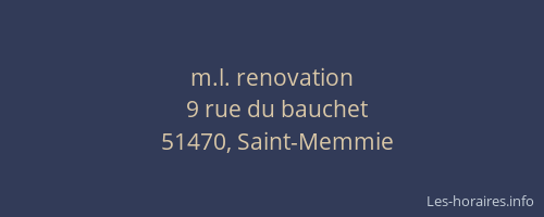 m.l. renovation