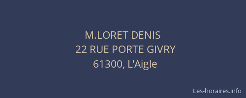 M.LORET DENIS