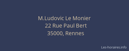 M.Ludovic Le Monier