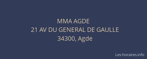 MMA AGDE