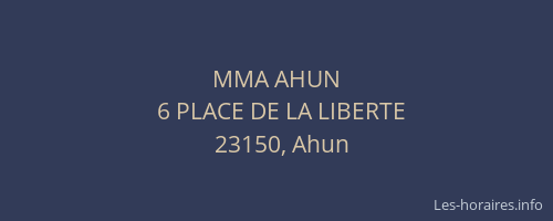 MMA AHUN