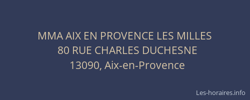 MMA AIX EN PROVENCE LES MILLES