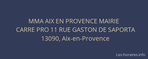MMA AIX EN PROVENCE MAIRIE