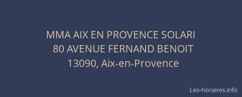 MMA AIX EN PROVENCE SOLARI