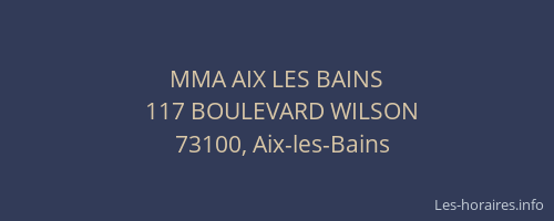 MMA AIX LES BAINS