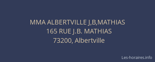 MMA ALBERTVILLE J,B,MATHIAS