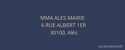 MMA ALES MAIRIE
