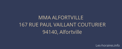 MMA ALFORTVILLE