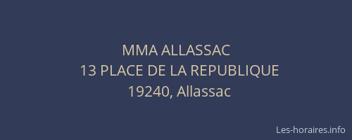 MMA ALLASSAC