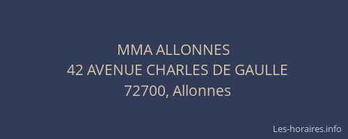 MMA ALLONNES